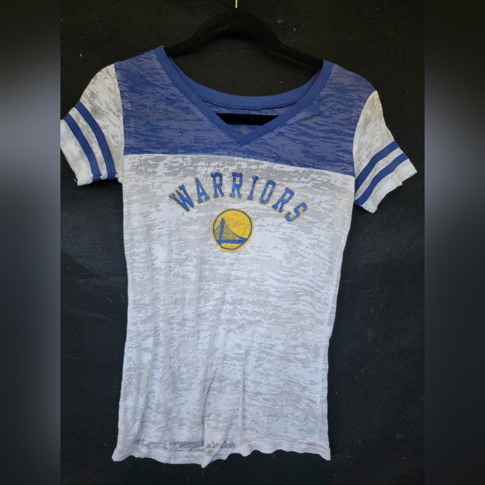 Medium Warriors blue and white sheer t shirt